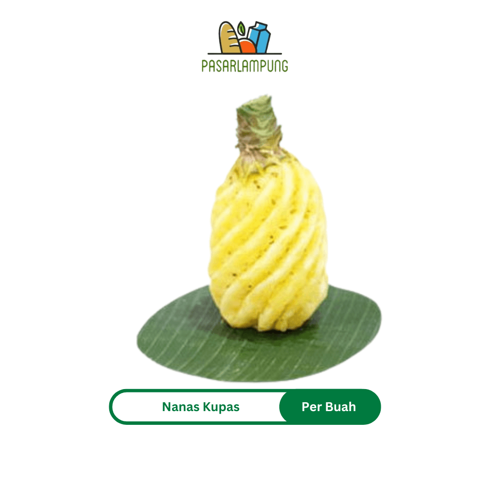 Nanas Manis Kupas Per Buah Pasar Lampung